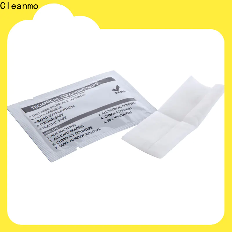 Cleanmo 60% Polyester printer wipes factory for Inkjet Printers