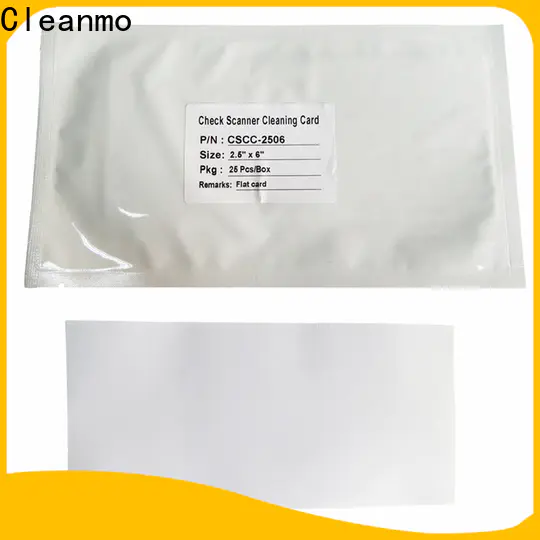 Cleanmo non woven fabric check reader cleaning card manufacturer for scanner cleaning