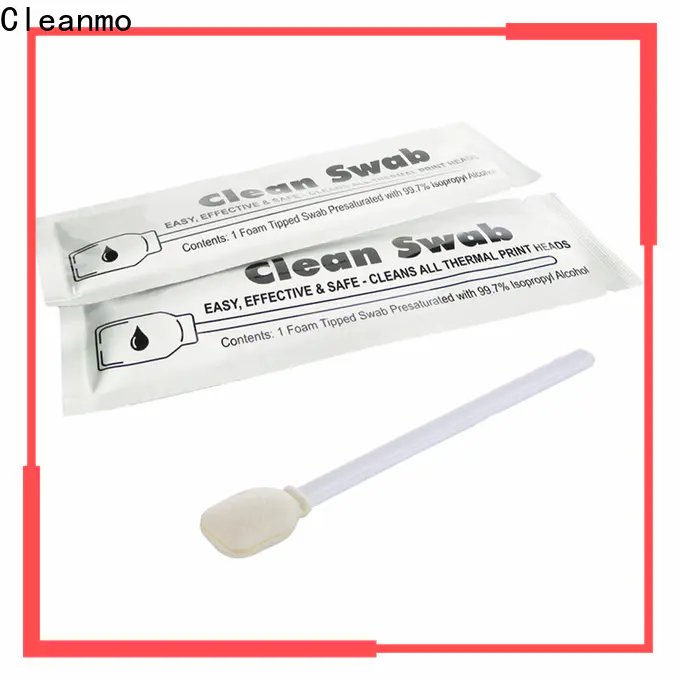 Cleanmo Aluminum Foil solvent printer cleaning swabs factory for ID Card Printers