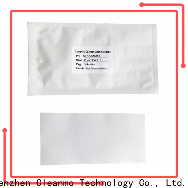 Cleanmo effective ncr cleaning cards supplier for Currency Counter