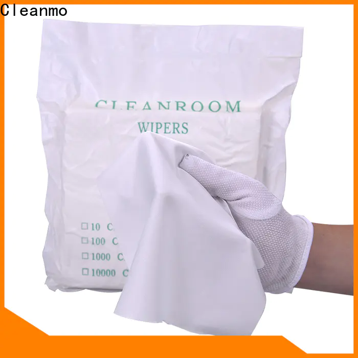 Cleanmo 70% Polyester disposable microfiber wipes factory for stainless steel surface cleaning