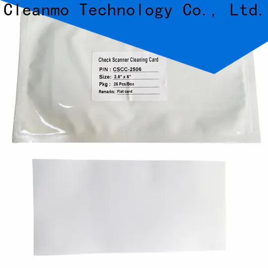 Cleanmo broader width check reader cleaning cards wholesale for Canon CR-55 Check Scanner