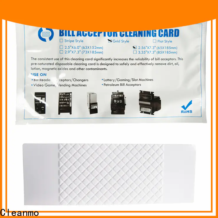 Cleanmo Bulk buy custom cleaning credit card factory for dollar bill readers