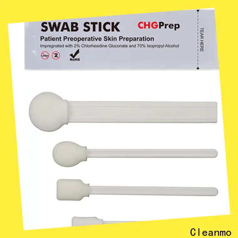 Cleanmo Polyurethane Foam individual first aid stirale swabs factory price for Dialysis procedures