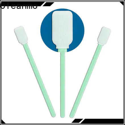 Cleanmo excellent chemical resistance clean room cotton swabs manufacturer for optical sensors