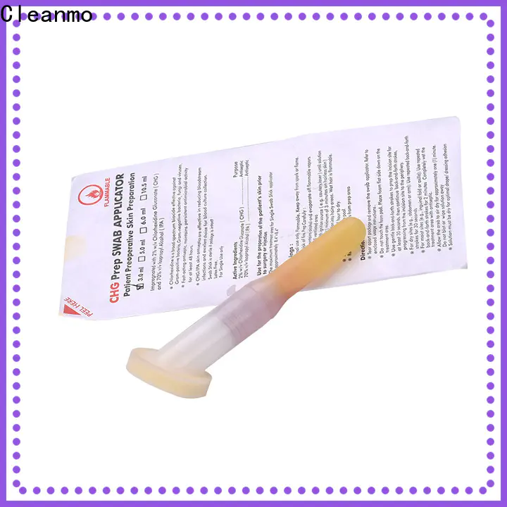 Cleanmo good quality CHG applicators factory for routine venipunctures