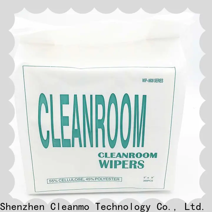 Cleanmo 45% polyester clean room wipes manufacturers wholesale for stainless steel surface