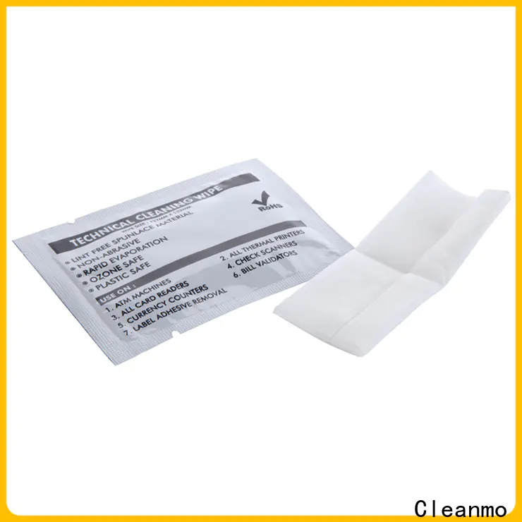 OEM printer cleaning wipes 40% Rayon factory for ATM/POS Terminals