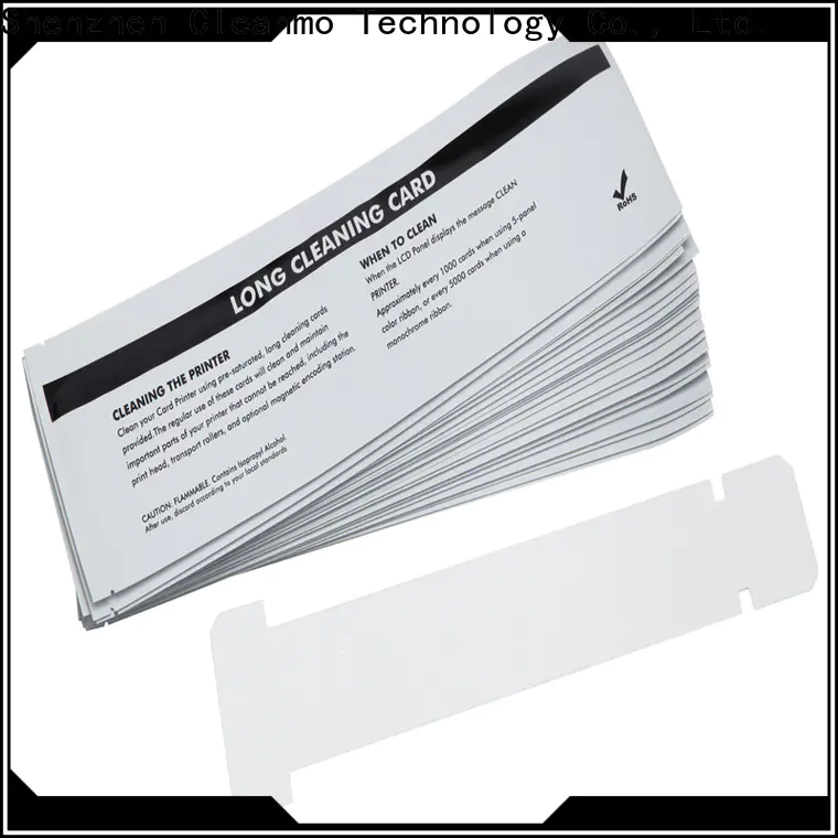 Cleanmo Aluminum foil packing zebra cleaners supplier for Zebra P120i printer