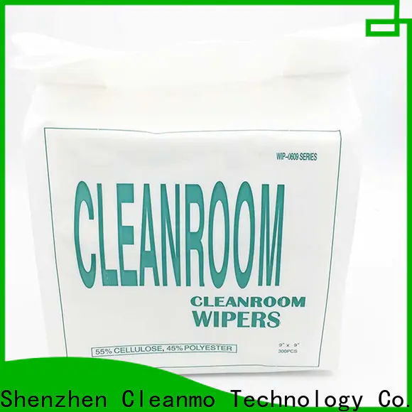 Cleanmo 45% polyester electronic wipes supplier for stainless steel surface
