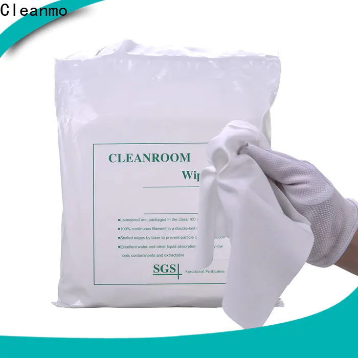 Cleanmo Wholesale lint free polyester wipes wholesale for Stainless Steel Surface