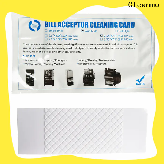 Cleanmo Custom best bill validator cleaning card factory for readers