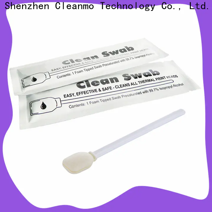 Cleanmo Non abrasive solvent printer cleaning swabs wholesale for ATM/POS Terminals