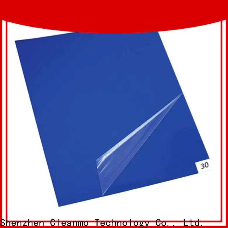 Cleanmo polystyrene film sheets sticky dust mat supplier for cleanroom entrances
