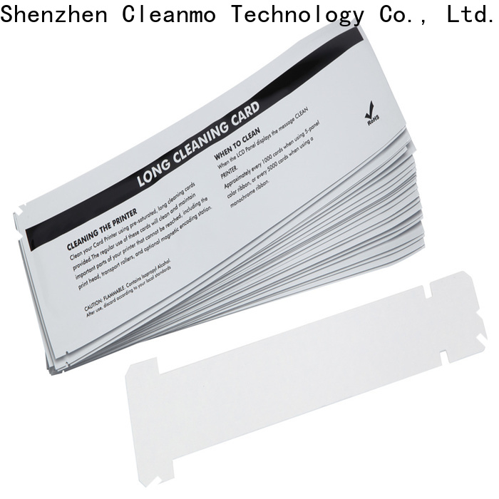 Cleanmo Bulk purchase custom zebra printer cleaning cards factory for cleaning dirt