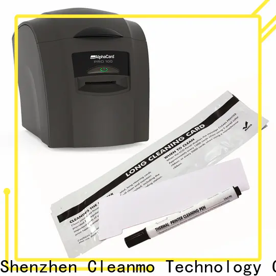 Cleanmo PVC AlphaCard long T Cleaning Cards factory for AlphaCard PRO 100 Printer
