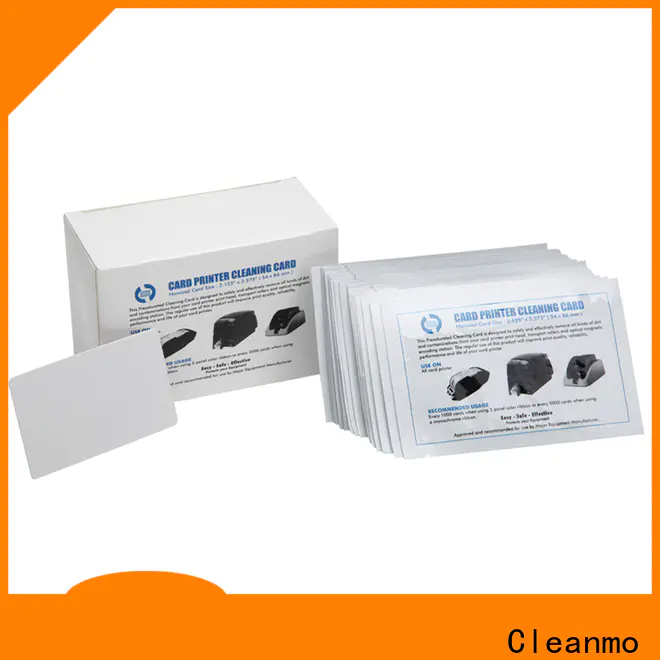 Cleanmo laminate credit card cleaner supplier for ID Card Printers