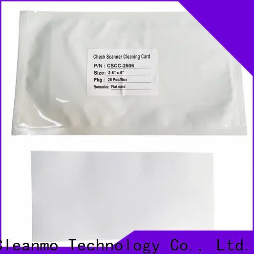 Cleanmo inexpensive check scanner cleaning cards manufacturer for Digital Check TellerScan
