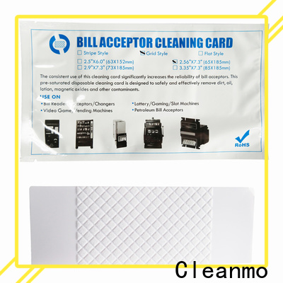Cleanmo durable cleaning credit card supplier for dollar bill readers