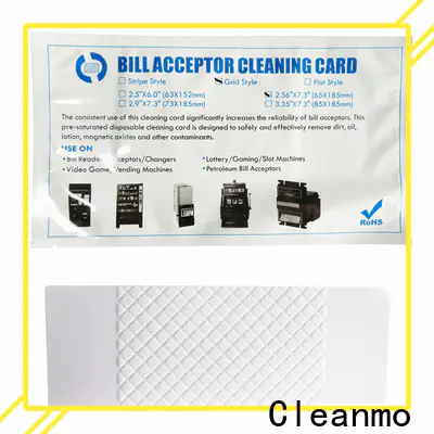 Cleanmo durable cleaning credit card supplier for dollar bill readers