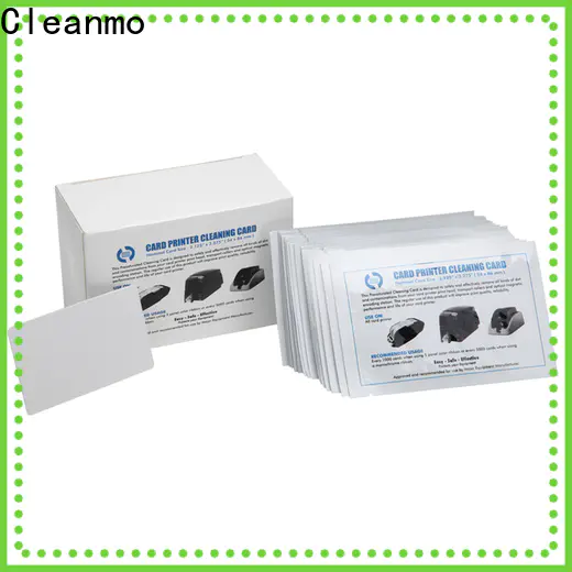 Cleanmo durable credit card cleaner factory price for ID Card Printers
