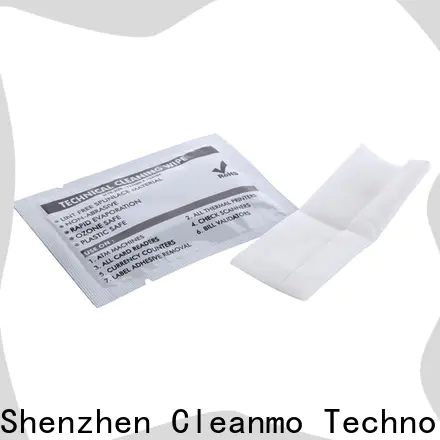 Cleanmo Non Woven Fabric printer wipes manufacturer for ID Card Printers