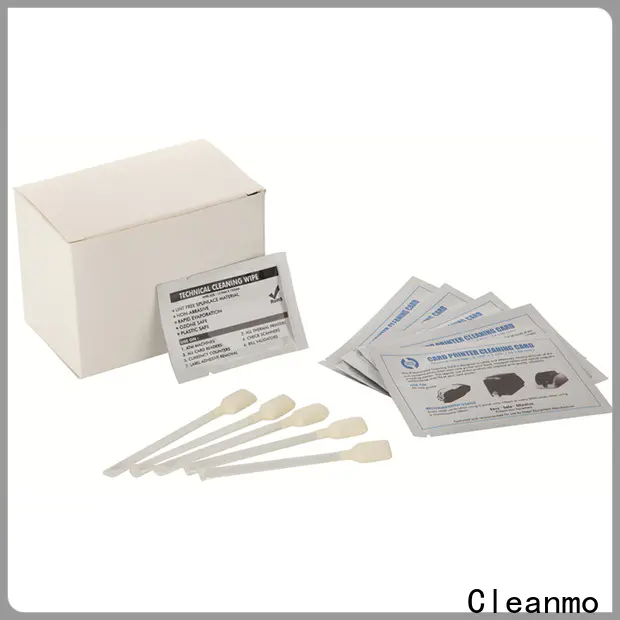 Cleanmo Electronic-grade IPA Snap Swab Evolis Cleaning cards supplier for Evolis printer