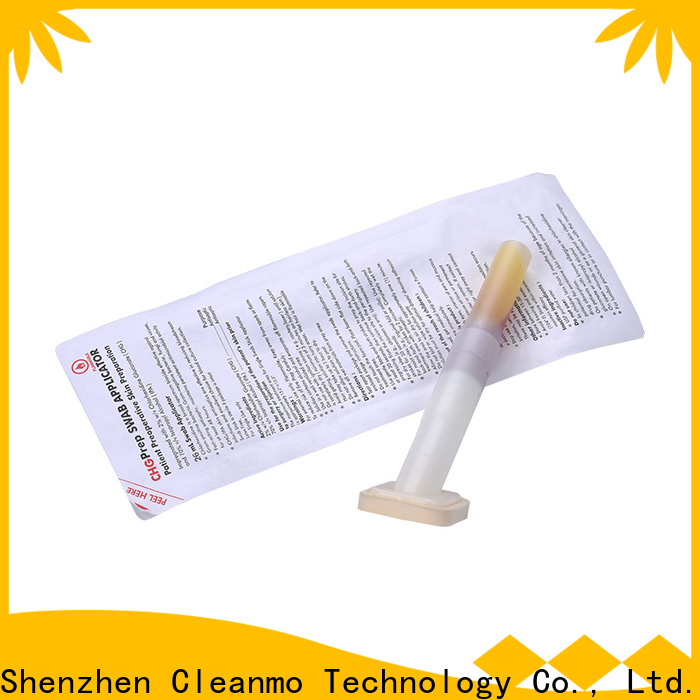 Cleanmo white ABS handle surgical CHG applicator supplier for surgical site cleansing after suturing