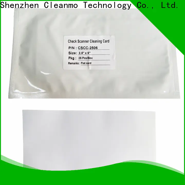 Cleanmo inexpensive panini check scanner cleaning card supplier for scanner cleaning
