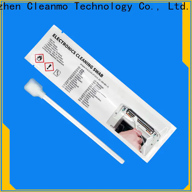 Cleanmo Non abrasive solvent printer cleaning swabs manufacturer for computer keyboards