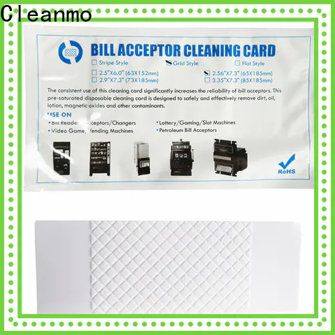 Wholesale high quality cash acceptor cleaning card flocked fabric manufacturer for currency counters