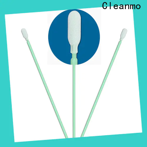 Cleanmo double-layer knitted polyester toothette oral swabs supplier for optical sensors