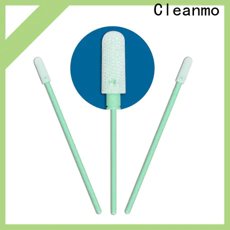 Cleanmo polypropylene handle fiber optic cleaning swabs supplier for optical sensors