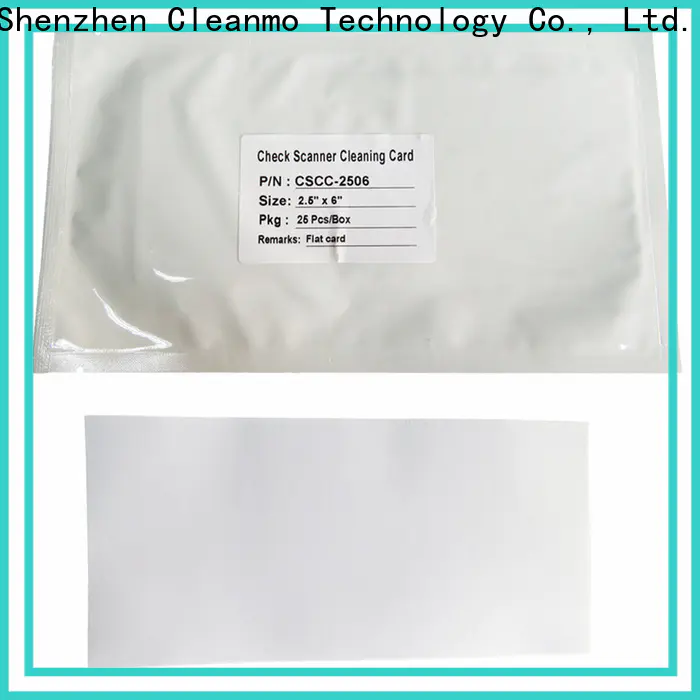 Cleanmo effective digital check cleaning cards supplier for Canon CR-55 Check Scanner