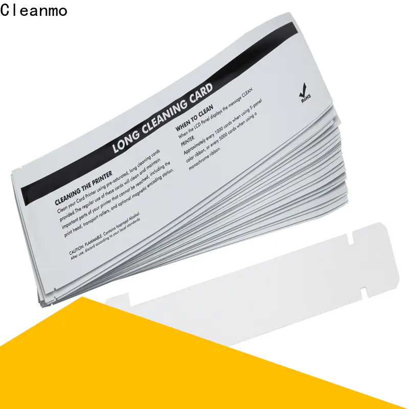 Cleanmo Aluminum foil packing zebra printer cleaning cards wholesale for cleaning dirt