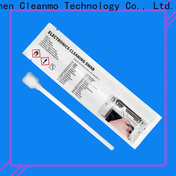 Cleanmo Non abrasive print head cleaning swabs supplier for ID Card Printers
